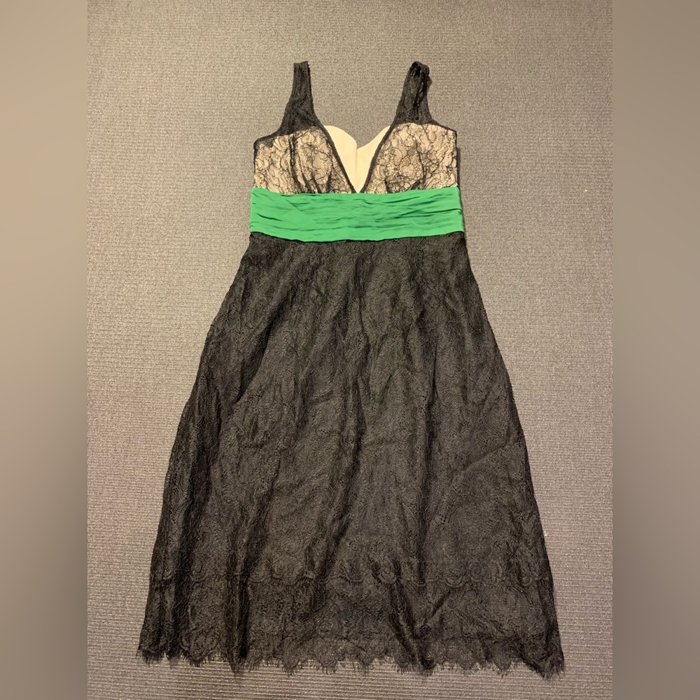 Moulinette Soeurs Anthropologie Black Lace Dress Size 2